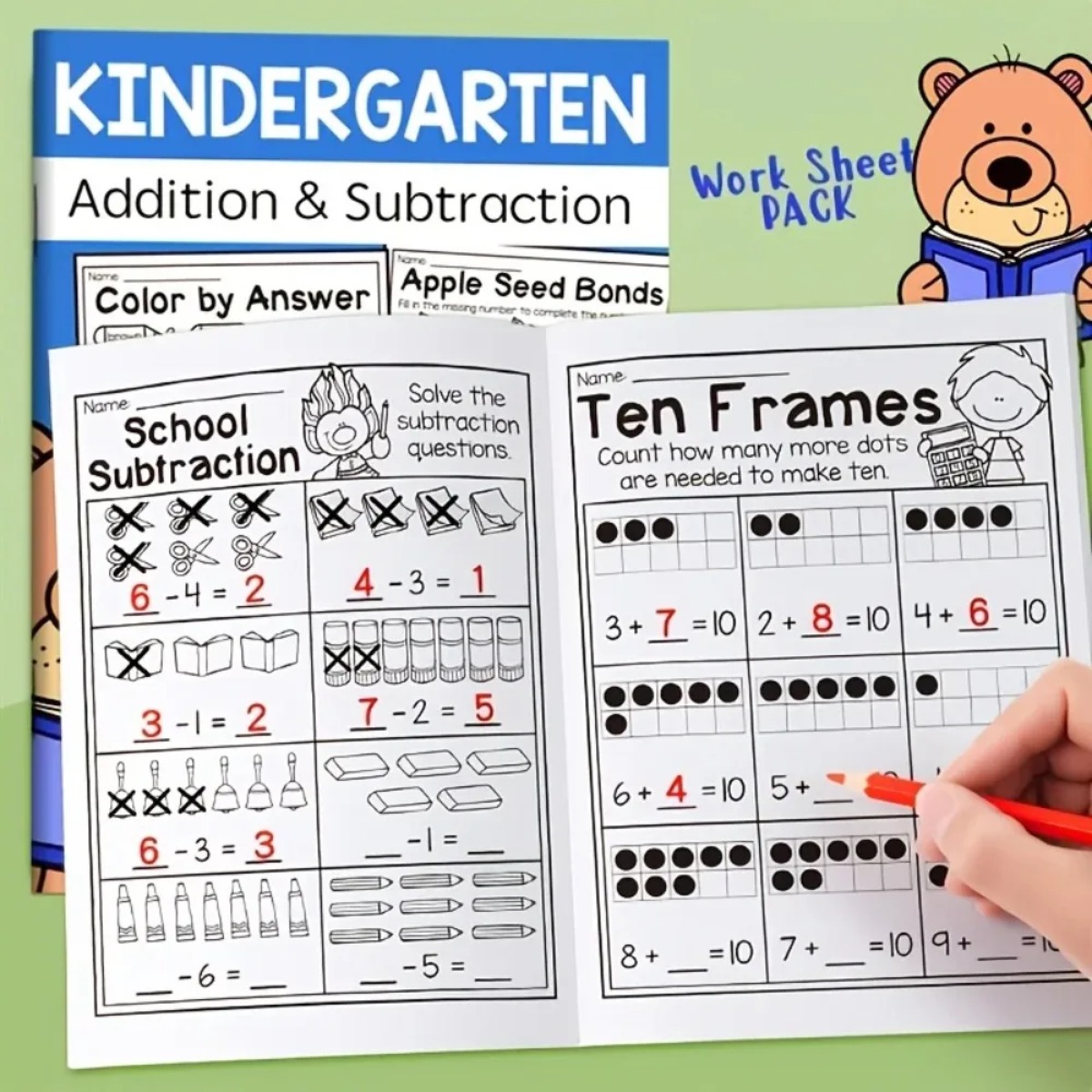 Kids Education Worksheet - Libro de Práctica de Matemáticas, Hojas