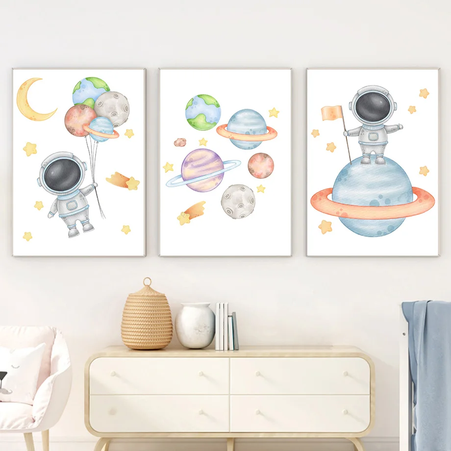 Kids Education Name - 1 pieza - Lienzo decorativo de