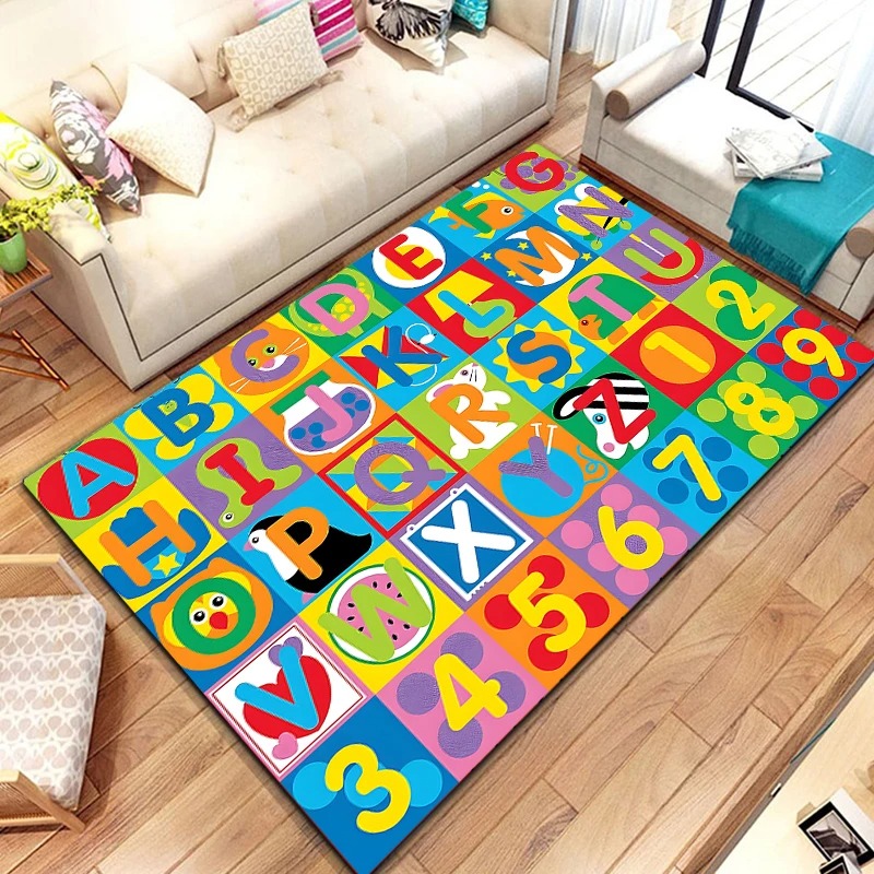 Kids Education Room - Alfombra de Aprendizaje del Alfabeto, Alfombra