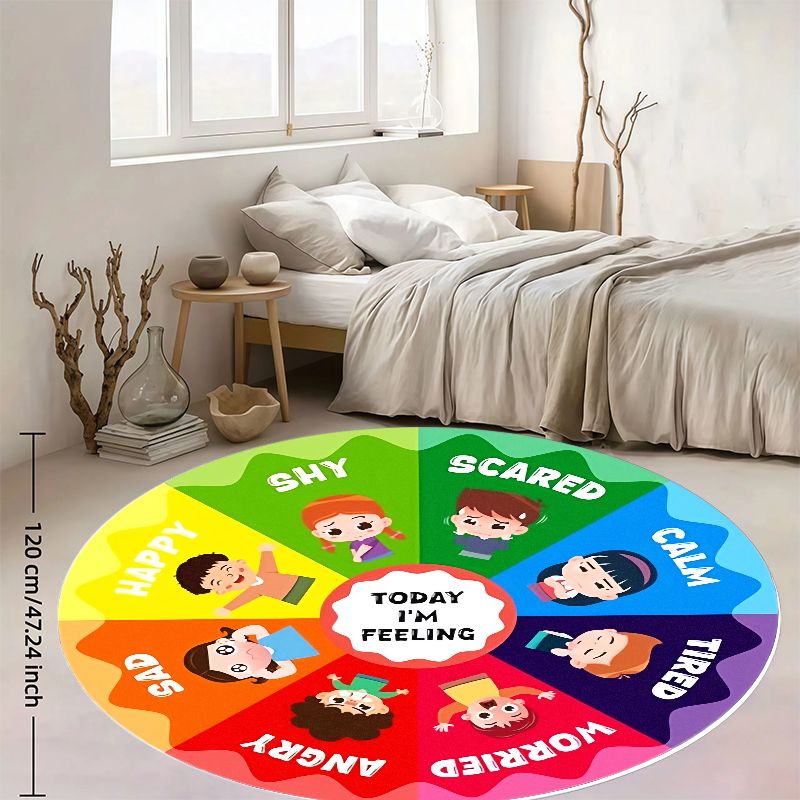 Alfombra redonda de franela co - Kids Education Room reseña y precio
