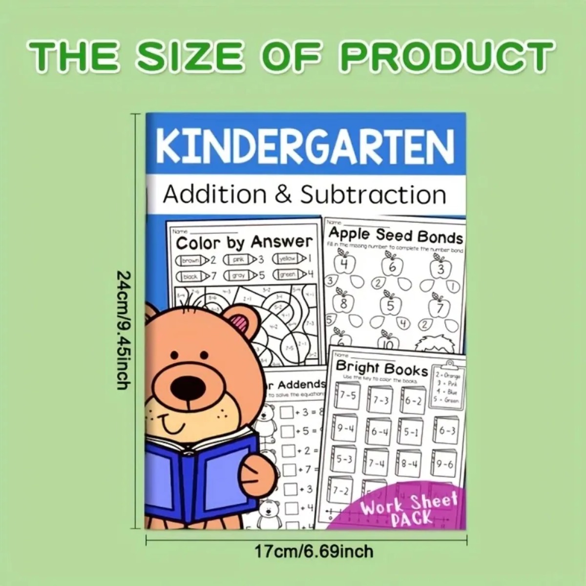 Hojas de Trabajo de Suma y Res - Kids Education Worksheet reseña y precio